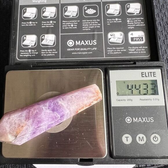 Amethyst Crazy Lace Crystal Wand (#6) - Picture 11 of 11